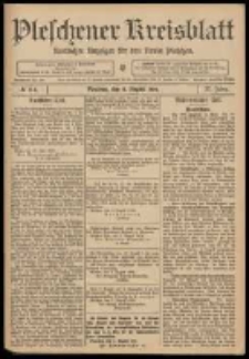 Pleschener Kreisblatt: Amtlicher Anzeiger f&uuml;r den Kreis Pleschen 1909.08.11 Jg.57 Nr64