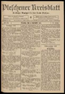Pleschener Kreisblatt: Amtlicher Anzeiger f&uuml;r den Kreis Pleschen 1909.09.11 Jg.57 Nr73
