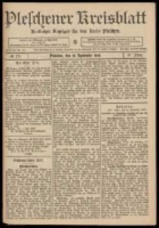 Pleschener Kreisblatt: Amtlicher Anzeiger f&uuml;r den Kreis Pleschen 1909.09.25 Jg.57 Nr77