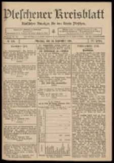 Pleschener Kreisblatt: Amtlicher Anzeiger f&uuml;r den Kreis Pleschen 1909.09.29 Jg.57 Nr78