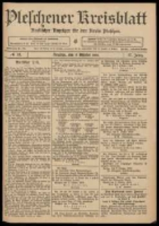 Pleschener Kreisblatt: Amtlicher Anzeiger f&uuml;r den Kreis Pleschen 1909.10.09 Jg.57 Nr81