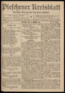 Pleschener Kreisblatt: Amtlicher Anzeiger f&uuml;r den Kreis Pleschen 1909.10.13 Jg.57 Nr82