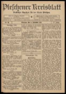 Pleschener Kreisblatt: Amtlicher Anzeiger f&uuml;r den Kreis Pleschen 1909.11.13 Jg.57 Nr91