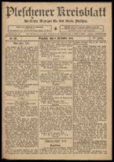Pleschener Kreisblatt: Amtlicher Anzeiger f&uuml;r den Kreis Pleschen 1909.12.08 Jg.57 Nr98