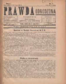 Prawda Odrodzona: tygodnik: organ opozycji Narodowej Partii Robotniczej 1926.07.27 R.1 Nr5