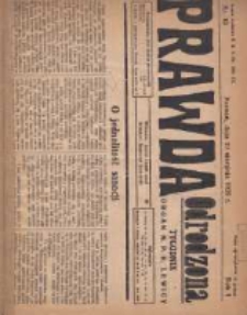 Prawda Odrodzona: tygodnik: organ opozycji Narodowej Partii Robotniczej 1926.08.29 R.1 Nr10