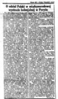 O udział Polaków w Międzynarodowej Wystawie Kolonjalnej w Paryżu