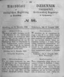 Amtsblatt der Königlichen Preussischen Regierung zu Bromberg. 1858.11.12 No.46
