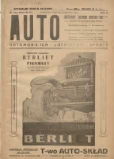 Auto: ilustrowane czasopismo sportowo-techniczne: organ Automobilklubu Polski: automobilizm, lotnictwo, sporty 1924.01.01 R.3 Nr1