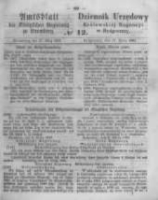 Amtsblatt der K&ouml;niglichen Preussischen Regierung zu Bromberg. 1862.03.21 No.12