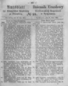 Amtsblatt der K&ouml;niglichen Preussischen Regierung zu Bromberg. 1863.05.22 No.21
