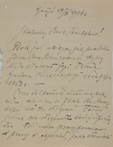 List do JWielomżnego Pana Szambelana z 18.II.1926