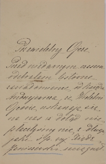 List Stanisława Klewkiewicza w sprawie spłaty długu z 17.II.1897