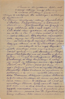 Sprawa fundacji Gostyńskiej wyłożona przez Marię Mycielską