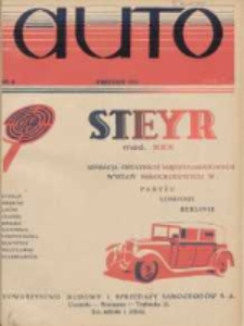 Auto: miesięcznik: organ Automobilklubu Polski oraz Klubów Afiljowanych: organe officiel de l'AutomobilKlub Polski des clubs afiliés 1931 kwiecień Nr4