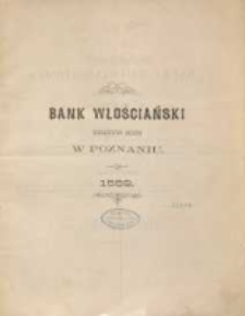 Sprawozdanie Banku Włościańskiego w Poznaniu z Czynności w Roku 1889. R. 17