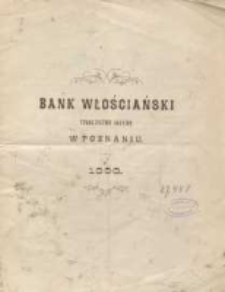 Sprawozdanie Banku Włościańskiego w Poznaniu z Czynności w Roku 1898. R. 26