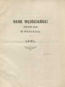 Sprawozdanie Banku Włościańskiego w Poznaniu z Czynności w Roku 1901. R. 29