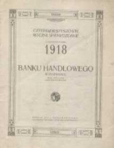 Sprawozdanie Banku Włościańskiego w Poznaniu z Czynności w Roku 1918. R. 46