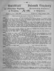 Amtsblatt der K&ouml;niglichen Preussischen Regierung zu Bromberg. 1869.04.02 No.14