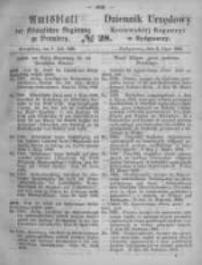 Amtsblatt der K&ouml;niglichen Preussischen Regierung zu Bromberg. 1869.07.09 No.28