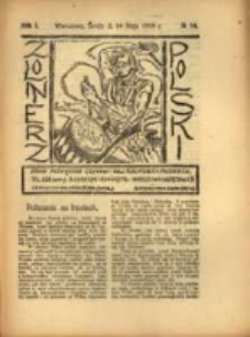 Żołnierz Polski : pismo poświęcone czynowi i doli żołnierza polskiego. R.1 1919 nr14