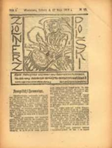 Żołnierz Polski : pismo poświęcone czynowi i doli żołnierza polskiego. R.1 1919 nr15