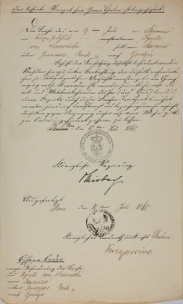 Dokument na pochówek Ignacegop Szczanieckiego