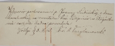 Zezwolenie na pochówek Joanny Łubińskiej na cmentarzu klasztornym z 8.IV.1865