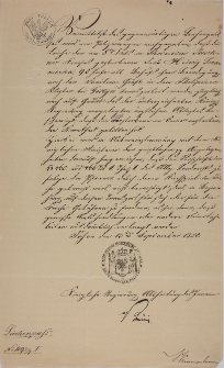 Dokument z 13.IX.1850