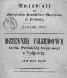 Amtsblatt der Königlichen Preussischen Regierung zu Bromberg. 1851.01.03 No.1