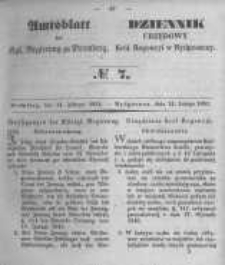 Amtsblatt der Königlichen Preussischen Regierung zu Bromberg. 1851.02.14 No.7