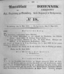 Amtsblatt der Königlichen Preussischen Regierung zu Bromberg. 1851.05.02 No.18