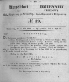 Amtsblatt der Königlichen Preussischen Regierung zu Bromberg. 1851.05.09 No.19
