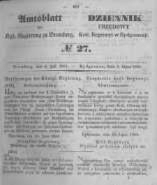 Amtsblatt der Königlichen Preussischen Regierung zu Bromberg. 1851.07.04 No.27