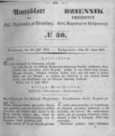 Amtsblatt der K&ouml;niglichen Preussischen Regierung zu Bromberg. 1851.07.25 No.30