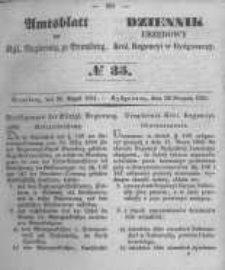 Amtsblatt der Königlichen Preussischen Regierung zu Bromberg. 1851.08.29 No.35