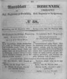 Amtsblatt der K&ouml;niglichen Preussischen Regierung zu Bromberg. 1851.09.19 No.38
