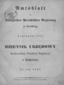 Amtsblatt der K&ouml;niglichen Preussischen Regierung zu Bromberg. 1867.01.04 No.1