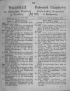 Amtsblatt der K&ouml;niglichen Preussischen Regierung zu Bromberg. 1867.04.26 No.17