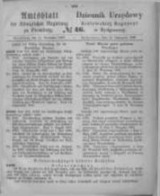 Amtsblatt der K&ouml;niglichen Preussischen Regierung zu Bromberg. 1867.11.15 No.46