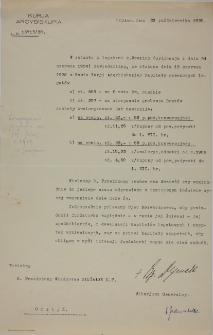 List Kurii Arcybiskupej do Ojca Przełożonego Władysława Służałka z 29.XI.1930