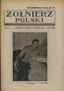 Żołnierz Polski : pismo poświęcone czynowi i doli żołnierza polskiego. R.4 1922 nr12