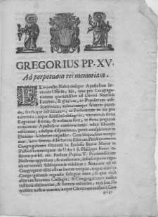 Georgius PP. XV. Ad perpetuam rei memoriam.