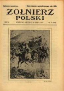 Żołnierz Polski : pismo poświęcone czynowi i doli żołnierza polskiego. R.5 1923 nr11
