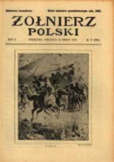 Żołnierz Polski : pismo poświęcone czynowi i doli żołnierza polskiego. R.5 1923 nr11