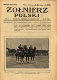 Żołnierz Polski : pismo poświęcone czynowi i doli żołnierza polskiego. R.5 1923 nr22