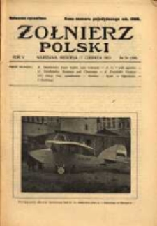 Żołnierz Polski : pismo poświęcone czynowi i doli żołnierza polskiego. R.5 1923 nr24