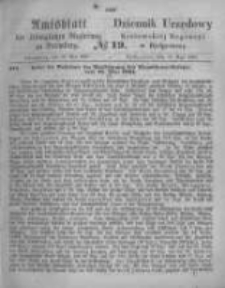 Amtsblatt der K&ouml;niglichen Preussischen Regierung zu Bromberg. 1867.05.10 No.19