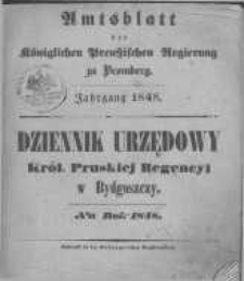 Amtsblatt der Königlichen Preussischen Regierung zu Bromberg. 1848.01.07 No.1